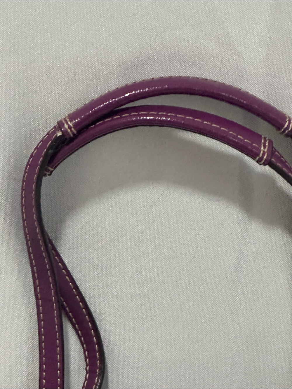 Coach Signature Stripe SIS Tote Khaki and Purple F19046 Matching Wallet - Picture 5 of 10
